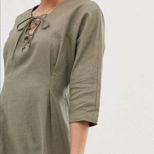 ASOS tunic dress. 56% linen 44% viscose.